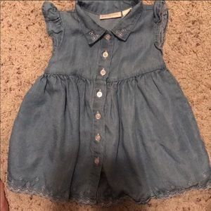 Adorable baby denim dress 6-9m